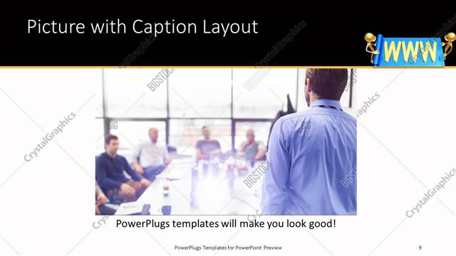 Picture with Caption presentation slide layout