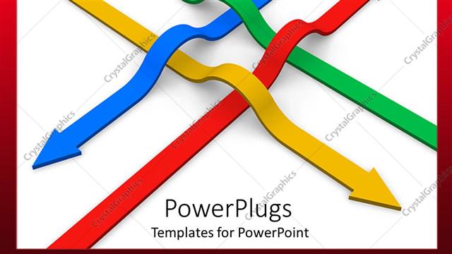 Presentation with arrows - A umber of arrows of different colors with white background