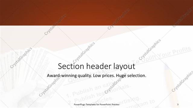 Section Header presentation slide layout