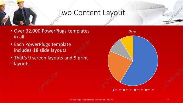 Two Content presentation slide layout
