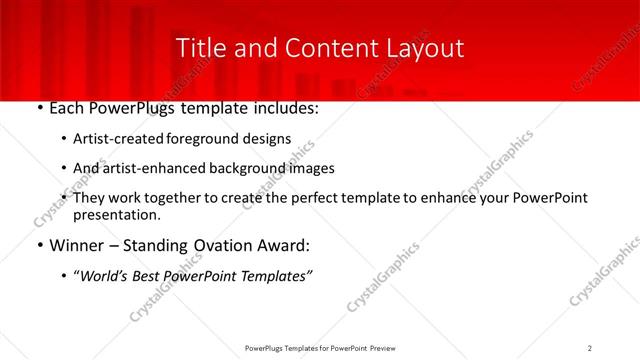 Title and Content presentation slide layout