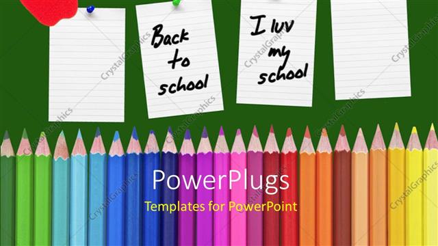  Presentation with pencils - A umber pages with a lot of color pencils