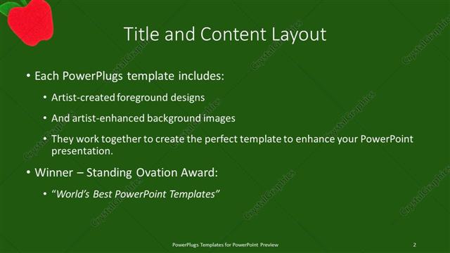 Title and Content presentation slide layout