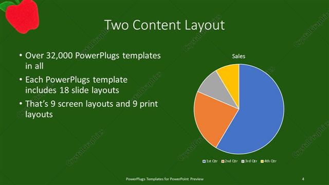 Two Content presentation slide layout