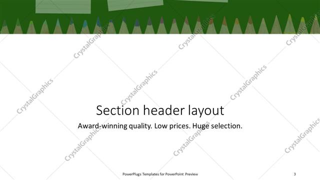 Section Header presentation slide layout