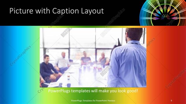 Picture with Caption presentation slide layout