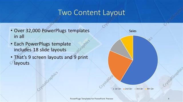 Two Content presentation slide layout
