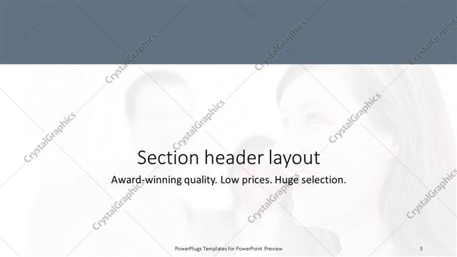 Section Header presentation slide layout