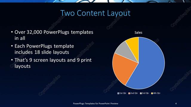 Two Content presentation slide layout