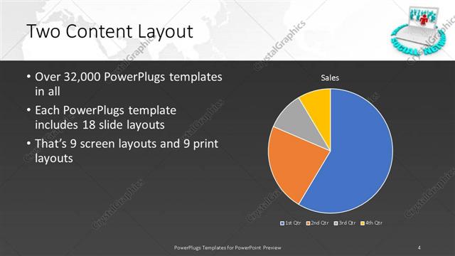 Two Content presentation slide layout