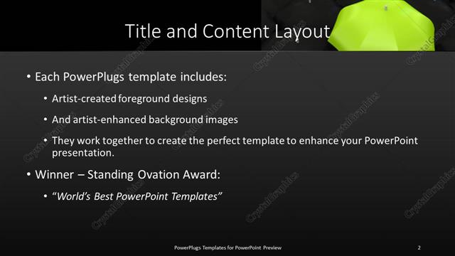 Title and Content presentation slide layout
