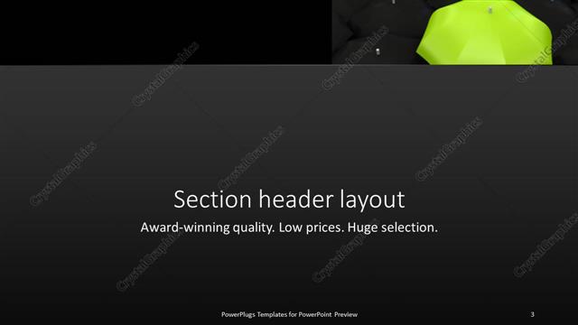 Section Header presentation slide layout