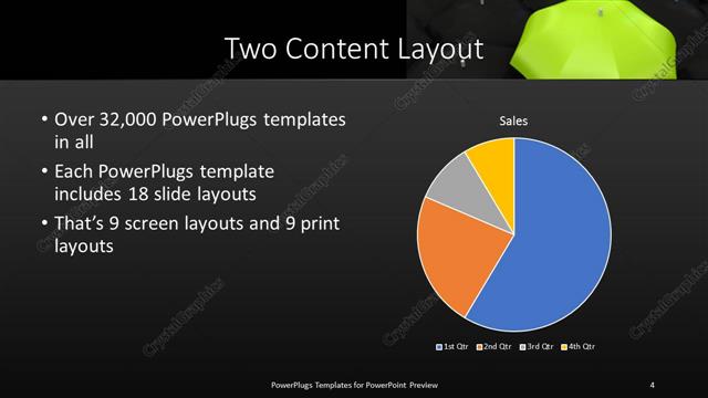 Two Content presentation slide layout