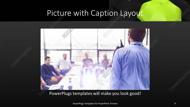 Picture with Caption presentation slide layout