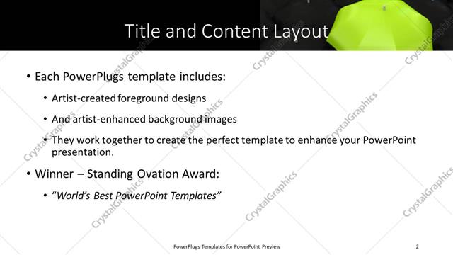 Title and Content presentation slide layout