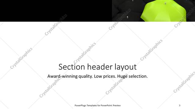 Section Header presentation slide layout