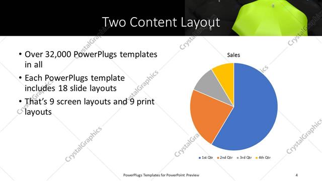 Two Content presentation slide layout