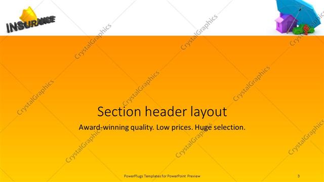 Section Header presentation slide layout