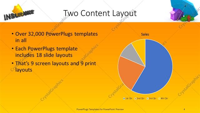 Two Content presentation slide layout