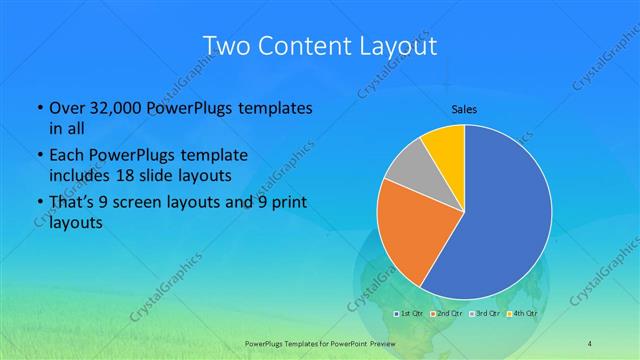 Two Content presentation slide layout