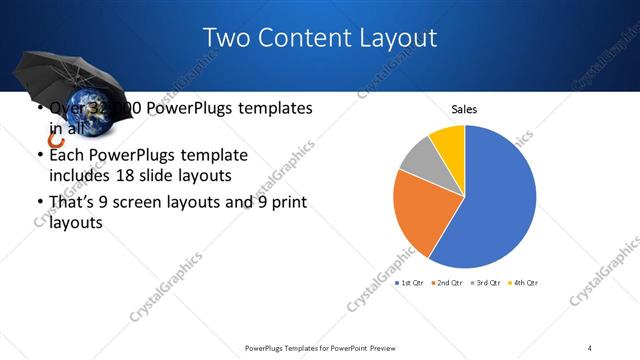 Two Content presentation slide layout