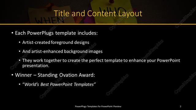 Title and Content presentation slide layout