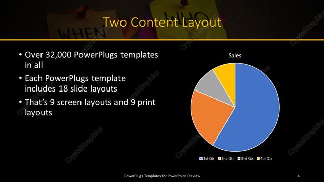 Two Content presentation slide layout
