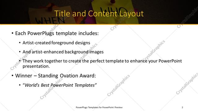 Title and Content presentation slide layout