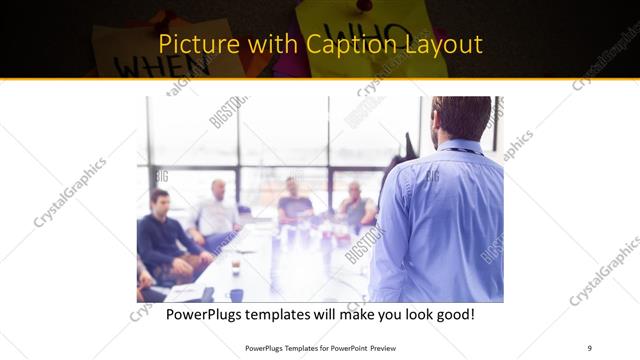 Picture with Caption presentation slide layout