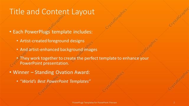 Title and Content presentation slide layout
