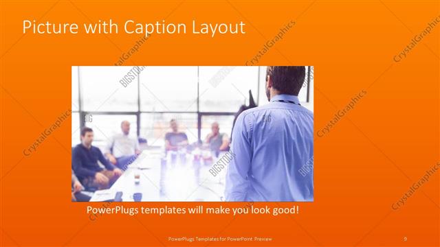 Picture with Caption presentation slide layout