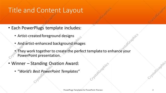 Title and Content presentation slide layout