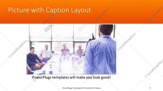 Picture with Caption presentation slide layout