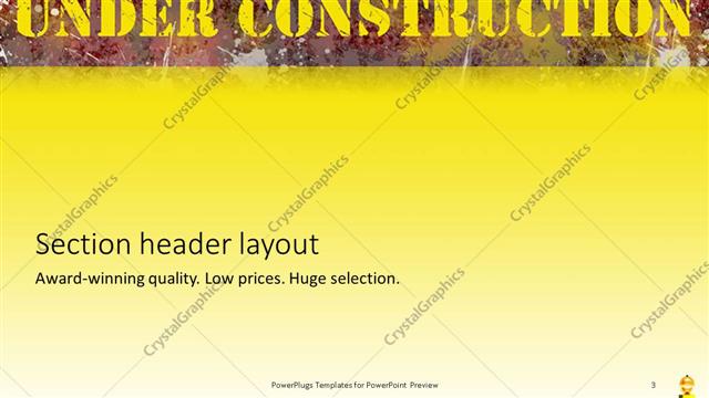 Section Header presentation slide layout
