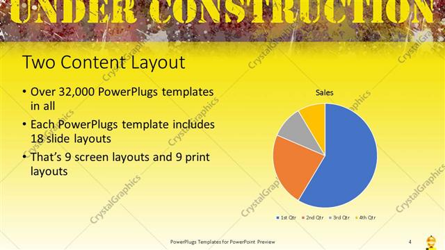 Two Content presentation slide layout