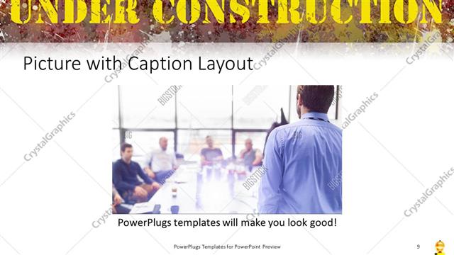 Picture with Caption presentation slide layout