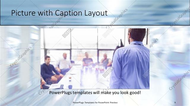 Picture with Caption presentation slide layout