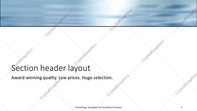 Section Header presentation slide layout