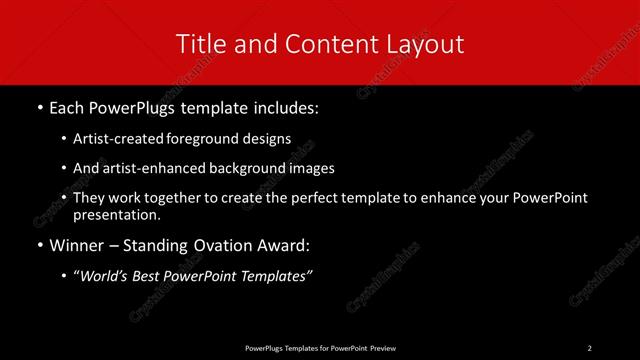 Title and Content presentation slide layout