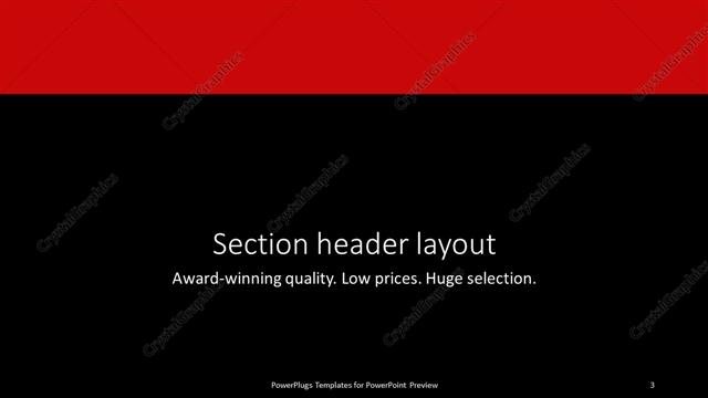Section Header presentation slide layout