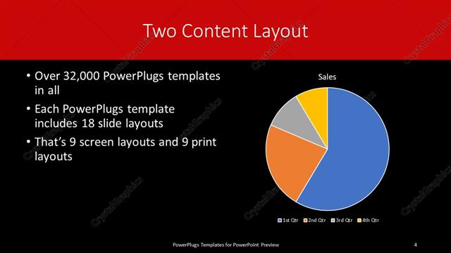 Two Content presentation slide layout