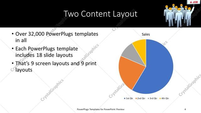 Two Content presentation slide layout