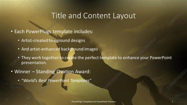 Title and Content presentation slide layout