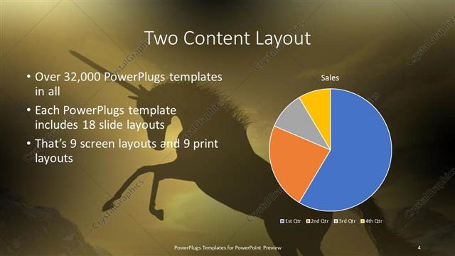 Two Content presentation slide layout