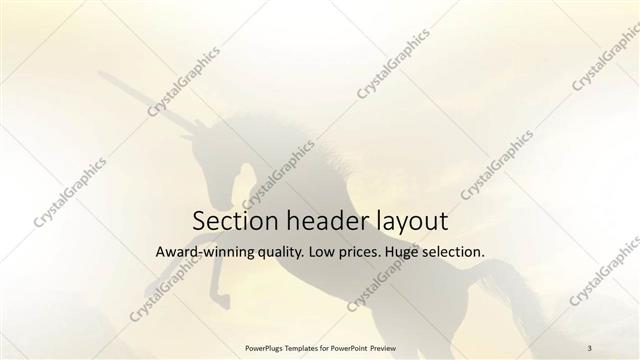 Section Header presentation slide layout