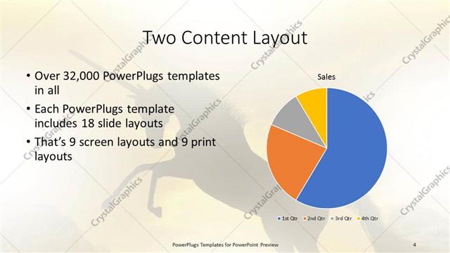 Two Content presentation slide layout