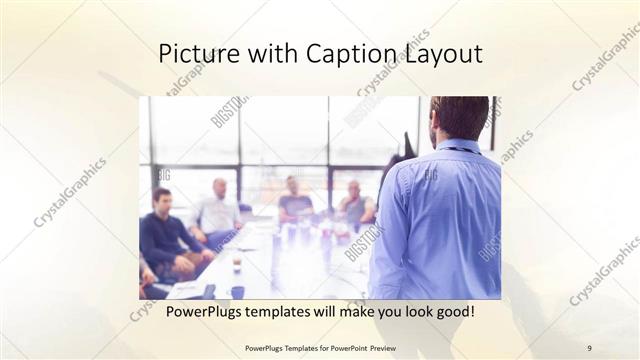Picture with Caption presentation slide layout