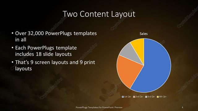 Two Content presentation slide layout