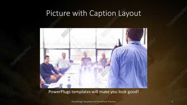Picture with Caption presentation slide layout