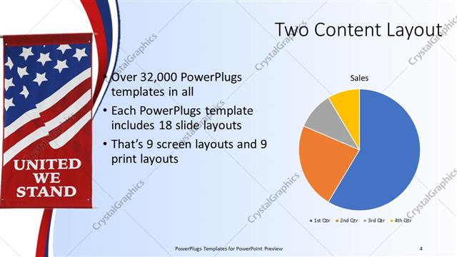Two Content presentation slide layout